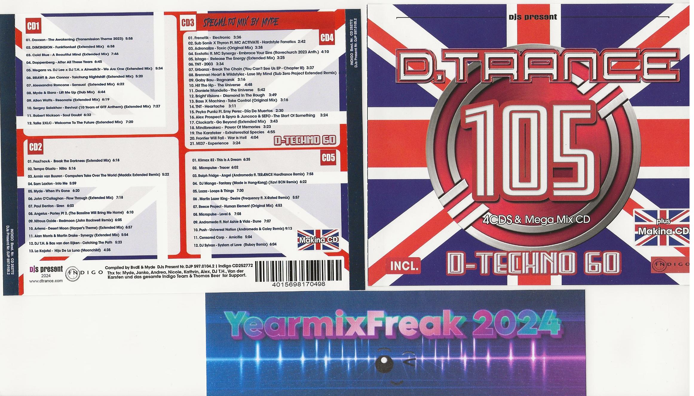 D.Trance 105 (incl. D-Techno 60 & UK-Makina)2024