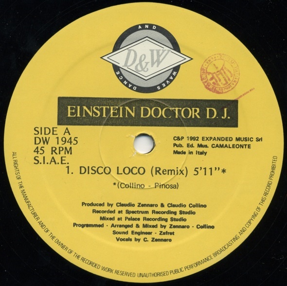 Einstein Doctor DJ - Disco Loco (Remix)-(DW 1945)-VINYL-1992