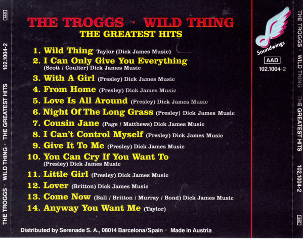 The Troggs - Wild Thing- The Greatest Hits