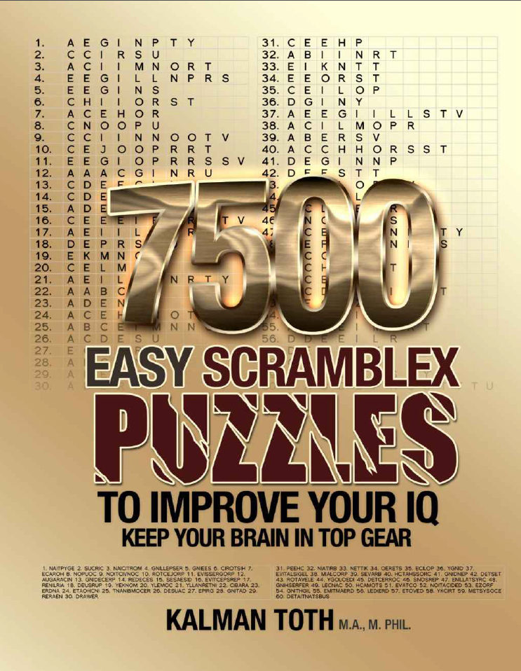 7500 Easy Scramblex Puzzles To Improve Your Iq