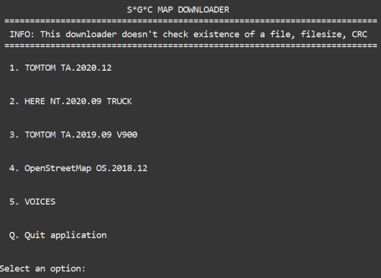 Sygic Mapdownloader TMPeConsoleDownloader20201201