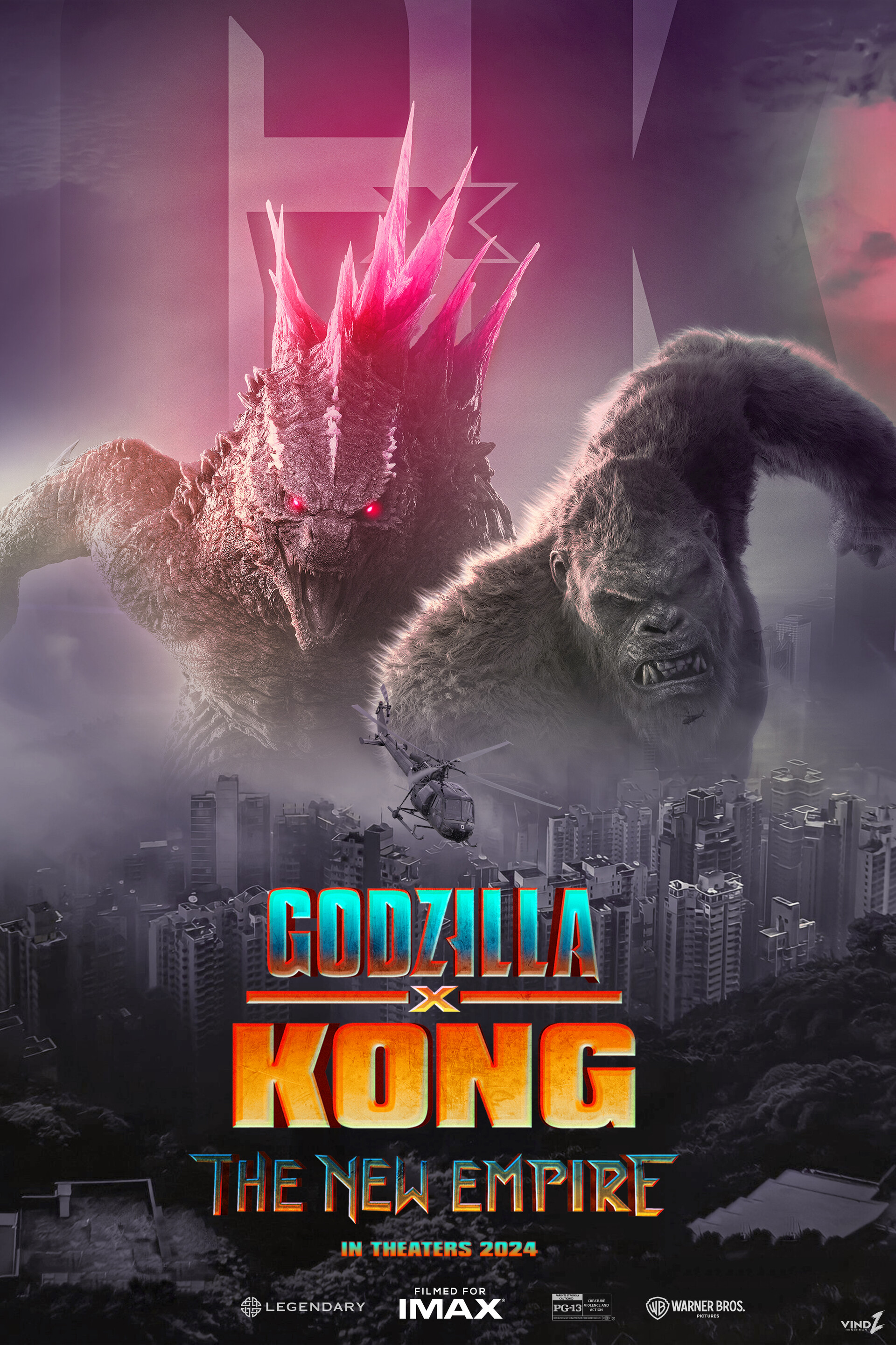 Godzilla x Kong The New Empire 2024 [1080p x264 HDTS 2GB English Blurred ADS] - Vanga
