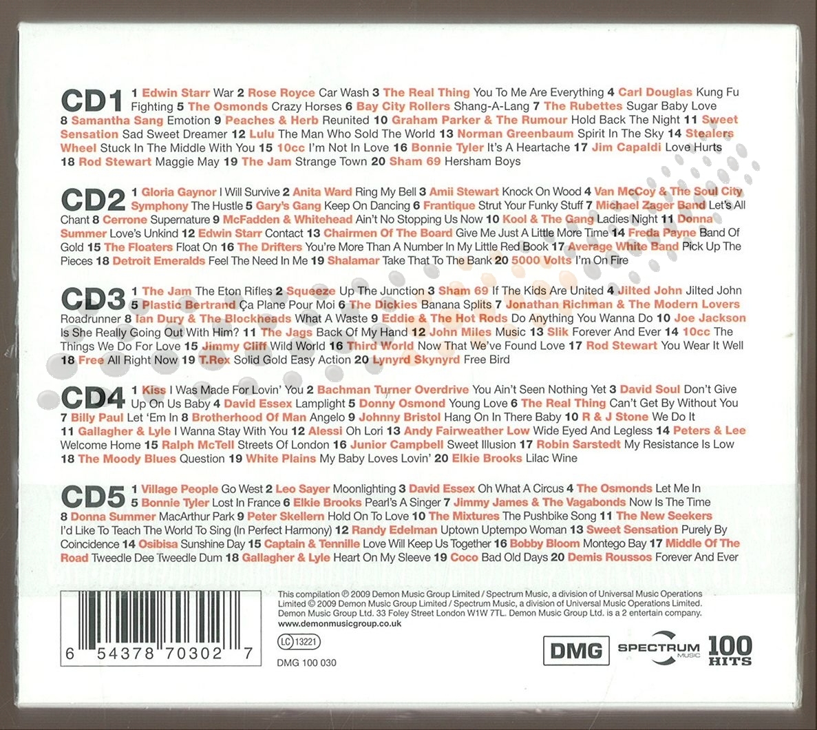 100 Hits - 70's Pop (5-CD)